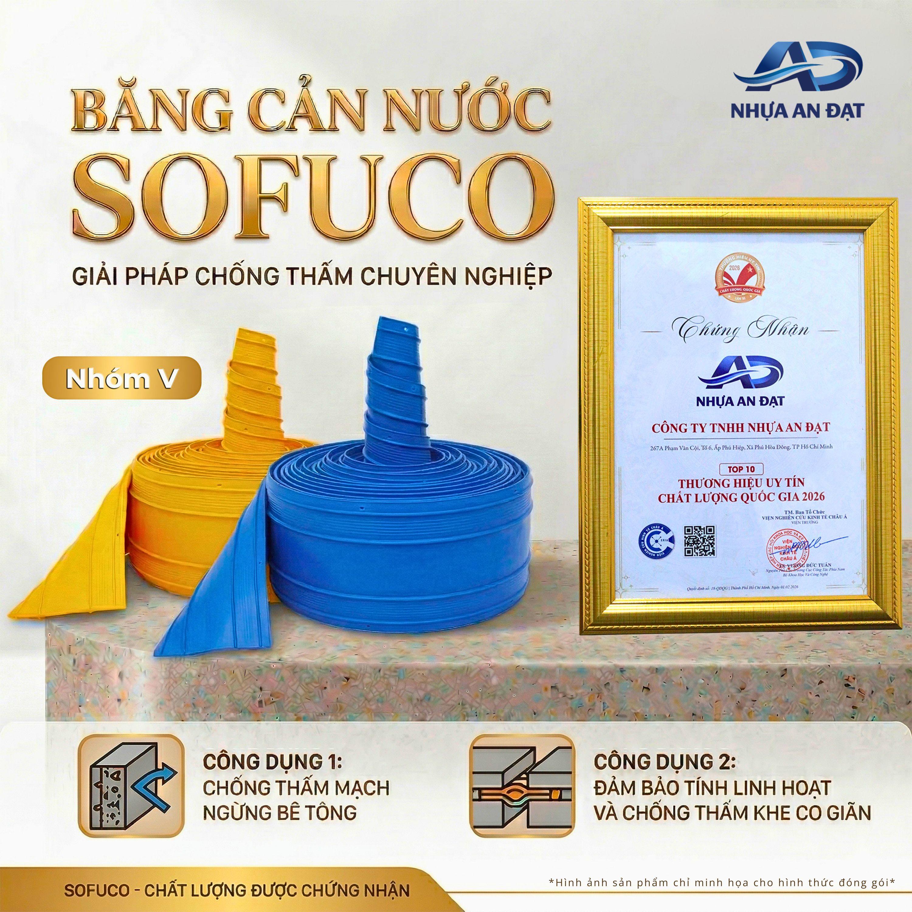 Sản xuất băng cản nước PVC loại V SOFUCO